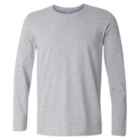 Gildan Unisex Softstyle® Long Sleeve T-Shirt, Sport Grey, Front view
