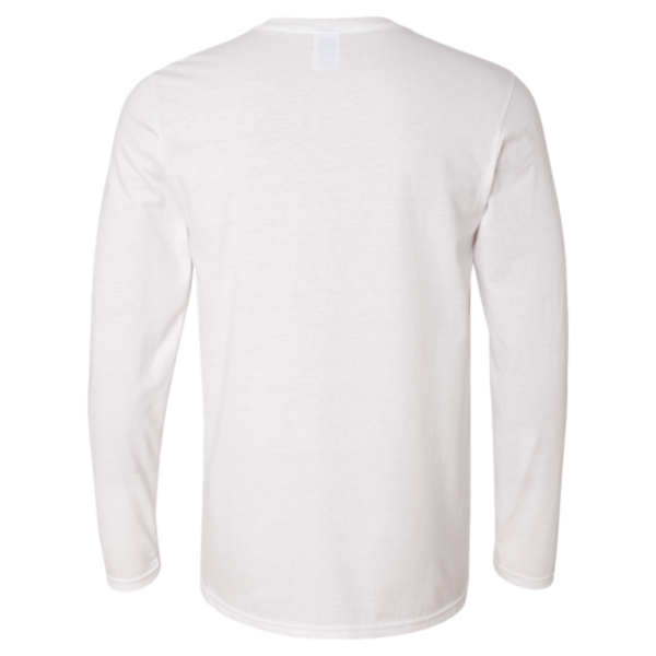 Gildan Unisex Softstyle® Long Sleeve T-Shirt, White, Back view