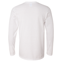Gildan Unisex Softstyle® Long Sleeve T-Shirt, White, Back view
