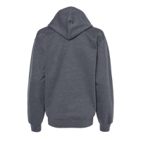 Gildan Unisex Softstyle® Midweight Hooded Sweatshirt, Dark Heather, Back view