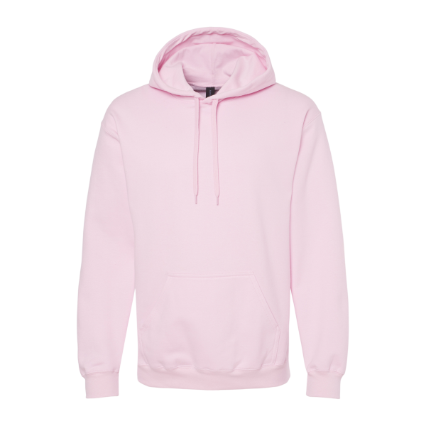 Gildan Unisex Softstyle® Midweight Hooded Sweatshirt, Light Pink, Front view