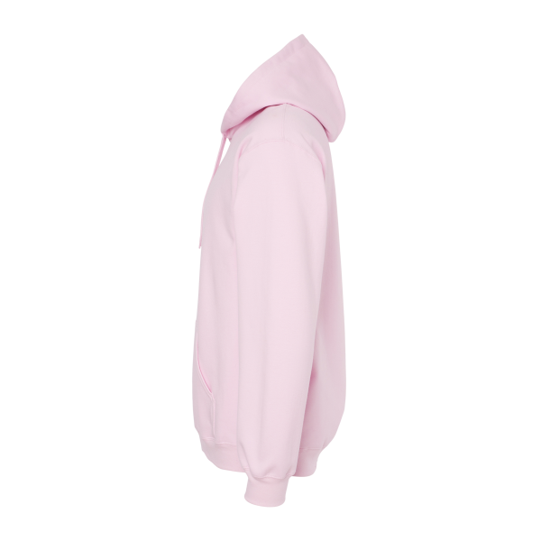 Gildan Unisex Softstyle® Midweight Hooded Sweatshirt, Light Pink, Left Sleeve view