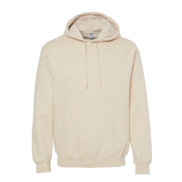 Gildan Unisex Softstyle® Midweight Hooded Sweatshirt, Sand, Front view
