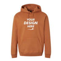 Gildan Unisex Softstyle® Midweight Hooded Sweatshirt, Texas Orange, Front view, Mockup