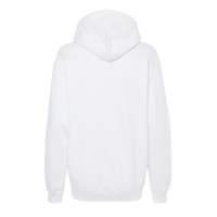 Gildan Unisex Softstyle® Midweight Hooded Sweatshirt, White, Back view