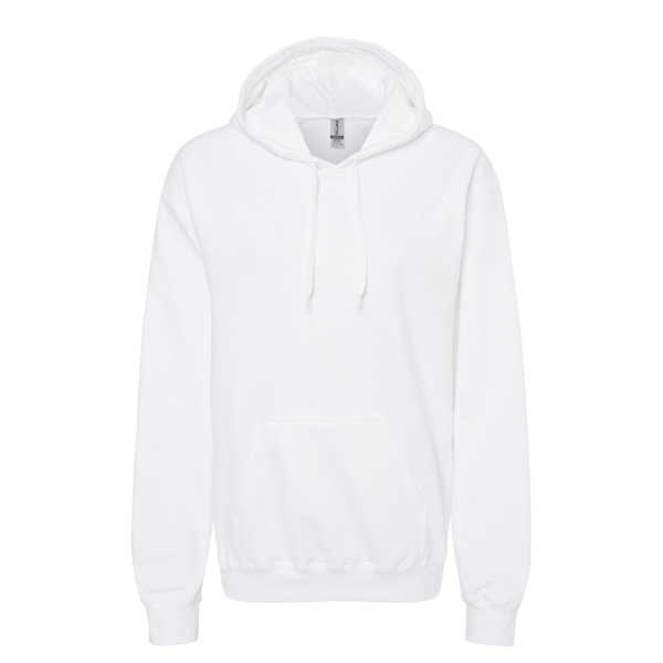 Gildan Unisex Softstyle® Midweight Hooded Sweatshirt, White, Front view