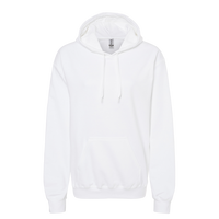 Gildan Unisex Softstyle® Midweight Hooded Sweatshirt, White, Front view