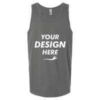Gildan Unisex Softstyle® Tank Top, Charcoal, Front view, Mockup