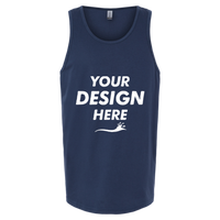 Gildan Unisex Softstyle® Tank Top, Navy, Front view, Mockup
