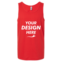 Gildan Unisex Softstyle® Tank Top, Red, Front view, Mockup