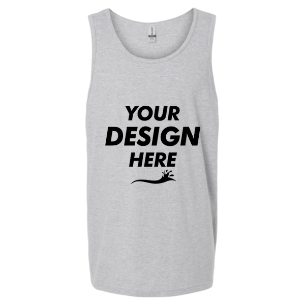 Gildan Unisex Softstyle® Tank Top, Sport Grey, Front view, Mockup