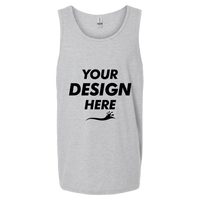 Gildan Unisex Softstyle® Tank Top, Sport Grey, Front view, Mockup