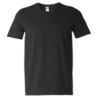 Gildan Unisex Softstyle® V-Neck T-Shirt, Black, Front view