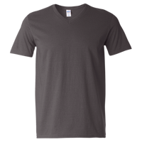 Gildan Unisex Softstyle® V-Neck T-Shirt, Charcoal, Front view