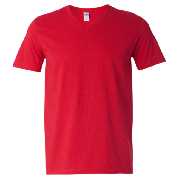 Gildan Unisex Softstyle® V-Neck T-Shirt, Cherry Red, Front view