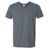 Gildan Unisex Softstyle® V-Neck T-Shirt, Dark Heather, Front view