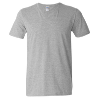 Gildan Unisex Softstyle® V-Neck T-Shirt, Sport Grey, Front view