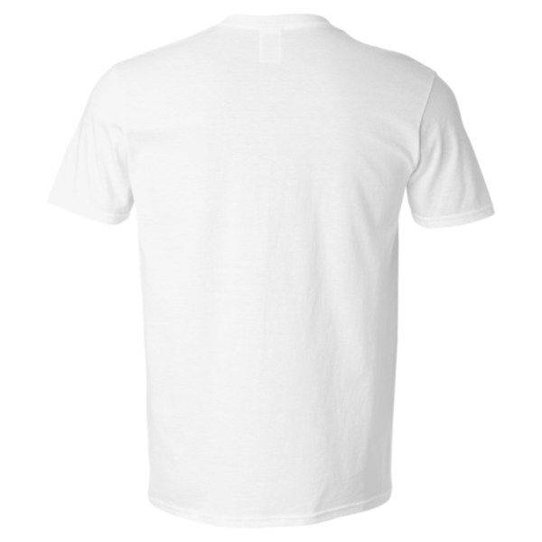 Gildan Unisex Softstyle® V-Neck T-Shirt, White, Back view
