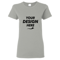 Gildan Women's Heavy Cotton™ T-Shirt, Sport Grey, Front view, Mockup