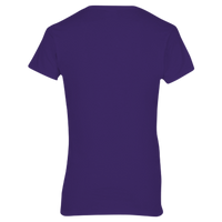 Gildan Women's Heavy Cotton™ V-Neck T-Shirt, Purple, Back view