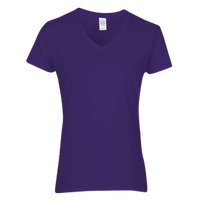 Gildan Women's Heavy Cotton™ V-Neck T-Shirt, Purple, Front view