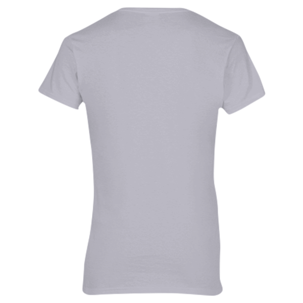 Gildan Women's Heavy Cotton™ V-Neck T-Shirt, Sport Grey, Back view