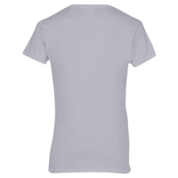 Gildan Women's Heavy Cotton™ V-Neck T-Shirt, Sport Grey, Back view
