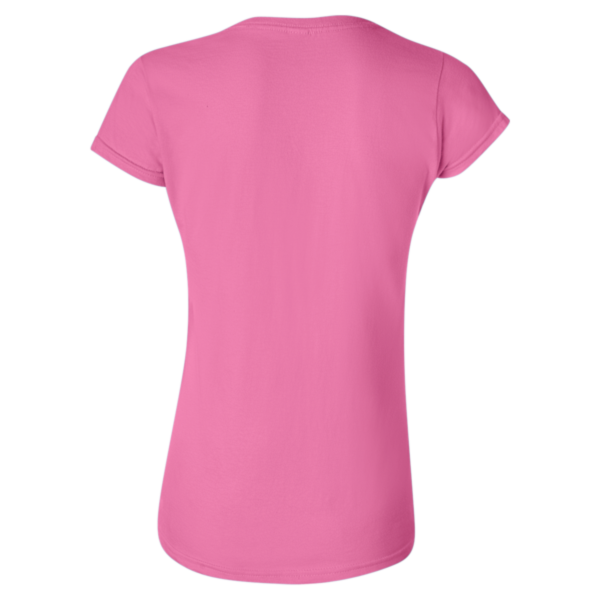 Gildan Women's Softstyle® T-Shirt, Azalea, Back view