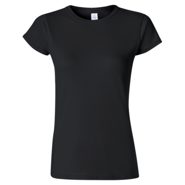 Gildan Women's Softstyle® T-Shirt, Black, Front view