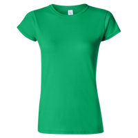 Gildan Women's Softstyle® T-Shirt, Irish Green, Front view