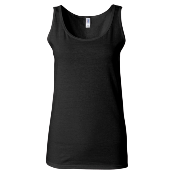 Gildan Women's Softstyle® Tank Top, Black, Front view