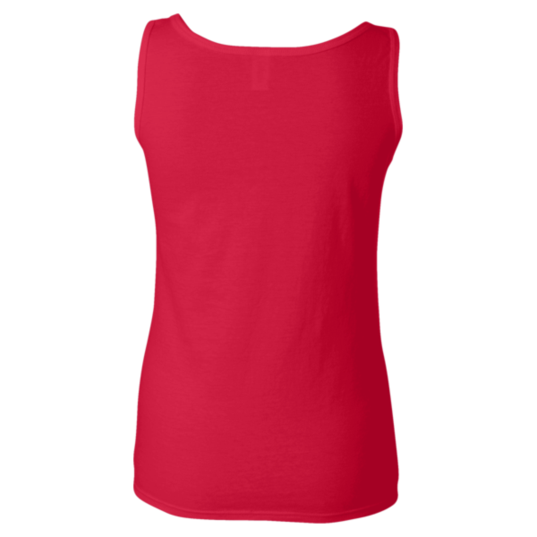 Gildan Women's Softstyle® Tank Top, Cherry Red, Back view
