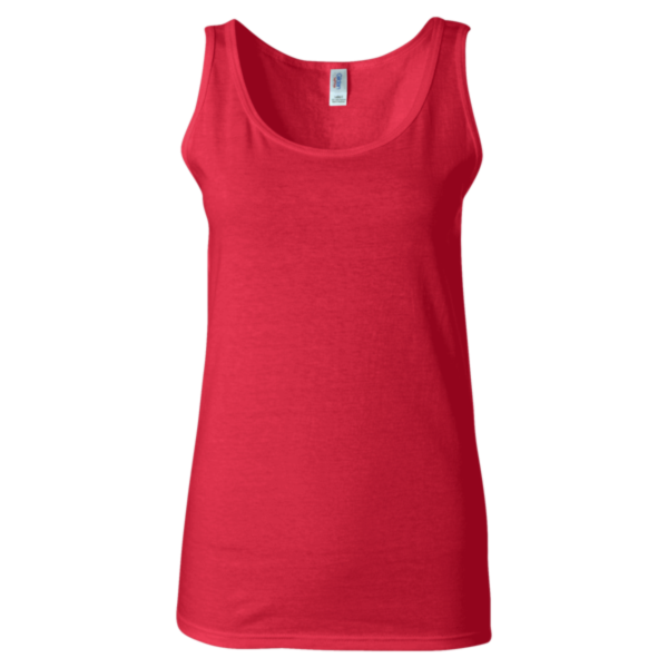 Gildan Women's Softstyle® Tank Top, Cherry Red, Front view
