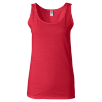 Gildan Women's Softstyle® Tank Top, Cherry Red, Front view