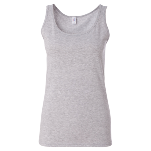 Gildan Women's Softstyle® Tank Top, Sport Grey, Front view
