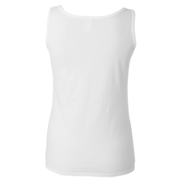Gildan Women's Softstyle® Tank Top, White, Back view