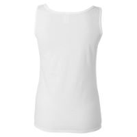 Gildan Women's Softstyle® Tank Top, White, Back view