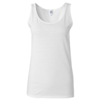 Gildan Women's Softstyle® Tank Top, White, Front view