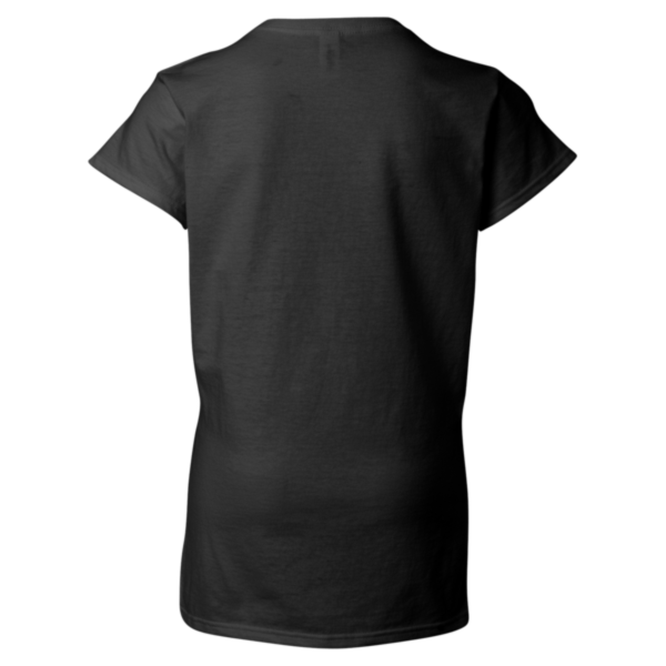 Gildan Women's Softstyle® V-Neck T-Shirt, Black, Back view