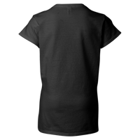 Gildan Women's Softstyle® V-Neck T-Shirt, Black, Back view