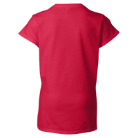 Gildan Women's Softstyle® V-Neck T-Shirt, Cherry Red, Back view