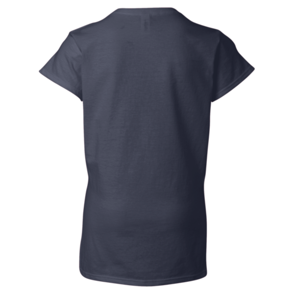 Gildan Women's Softstyle® V-Neck T-Shirt, Navy, Back view