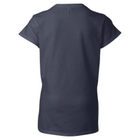 Gildan Women's Softstyle® V-Neck T-Shirt, Navy, Back view
