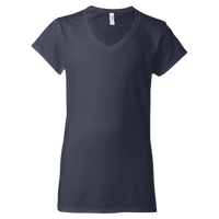 Gildan Women's Softstyle® V-Neck T-Shirt, Navy, Front view