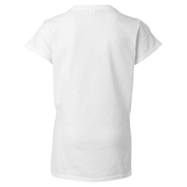 Gildan Women's Softstyle® V-Neck T-Shirt, White, Back view
