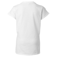 Gildan Women's Softstyle® V-Neck T-Shirt, White, Back view