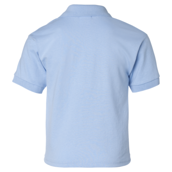 Gildan Youth DryBlend® Jersey Polo, Light Blue, Back view