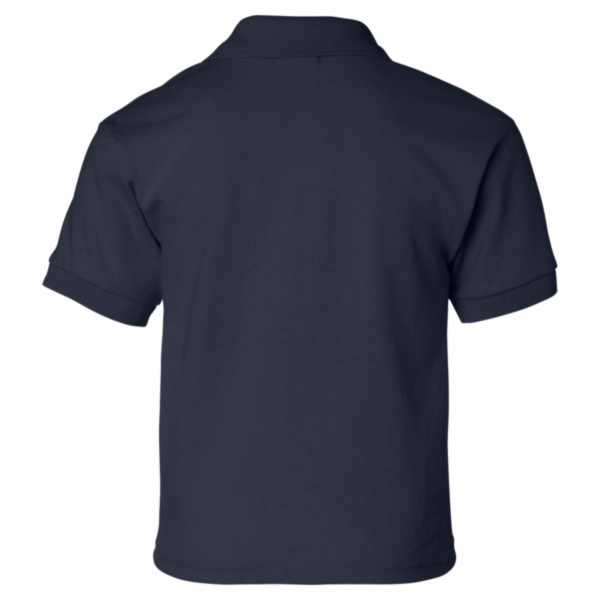 Gildan Youth DryBlend® Jersey Polo, Navy, Back view