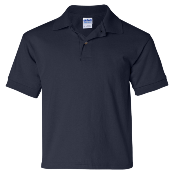 Gildan Youth DryBlend® Jersey Polo, Navy, Front view
