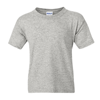 Gildan Youth DryBlend® T-Shirt, Ash, Front view